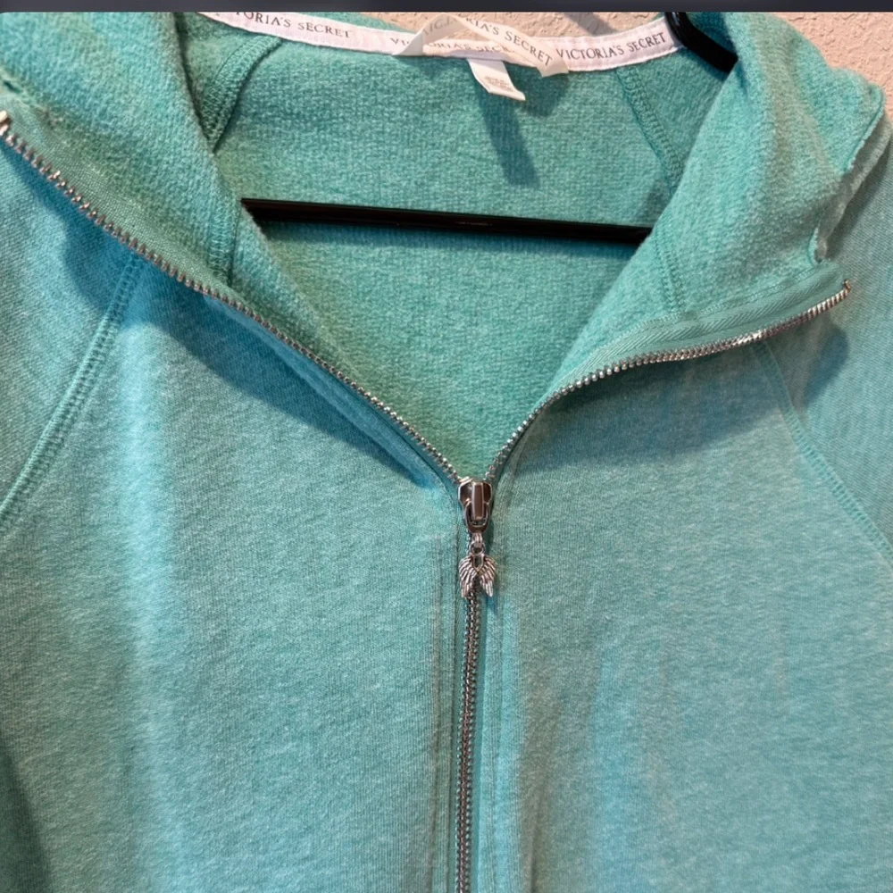 Victoria's Secret Teal Zip-Up Hoodie - Picture 3 of 6